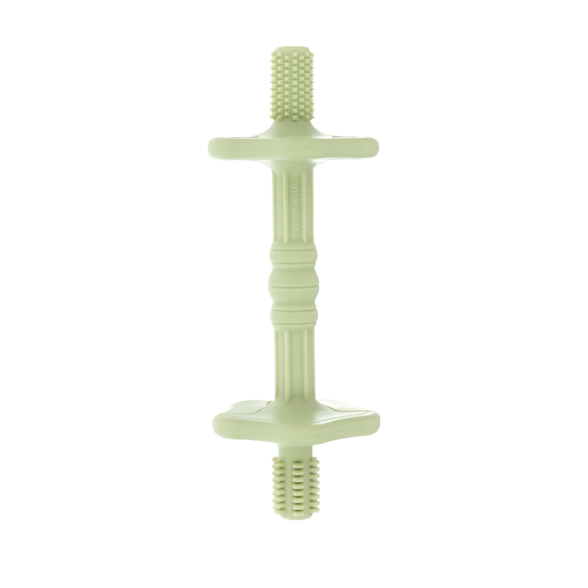 Hollow Sensory Tube Teethers | Green/Yellow